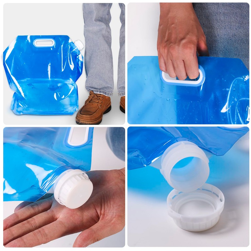 DTOL 5L Folding Drinking Water Container Storage Bag Pouch for