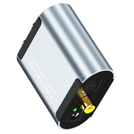 SHOWERORO 1set Fiber Optic Audio Converter Digital to Analog Adapter for Home Supports to Sampling Rates Volume Easy Installation and Optical Input