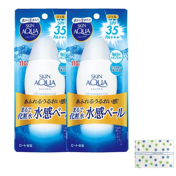 Skin Aqua Moisture Gel 4.9 oz (110 g) x 2 Piece Set + Gokujun Sachet Included