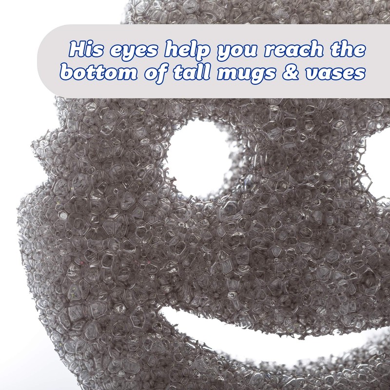 Scrub Daddy Style Dish Sponge Twin Pack, Smiley Face Sponges