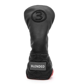 BAIRBRE Golf Club Covers Black Golf Head Covers Driver Covers Fariway Wood Headcover Hybrid Covers Leather 3 Wood Headcover Golf Headcover with Number Tag for All Brand