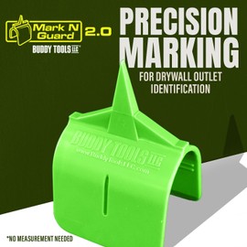 Buddy Tools Mark N Guard, Set of 5 - Drywall Outlet Marker for Finishing - Protects Wires During Sheetrock Installation - Drywall Tools for Electrical Outlet Marking - Electrical Box Locator