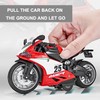 Gilumza Pull Back Motorcycle Toys, Pullback Gift with Music Light,