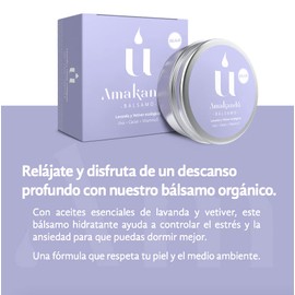 Moisturising and relaxing balm - balm for a good sleep with essential oils from lavender - natural and ecological ingredients - Amakandu