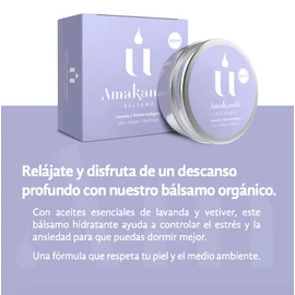 Moisturising and relaxing balm - balm for a good sleep with essential oils from lavender - natural and ecological ingredients - Amakandu