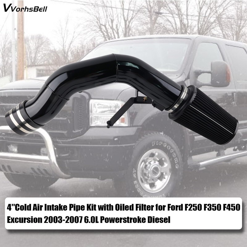 VVORHSBELL Cold Air Intake Kit，4″Cold Air Intake Pipe Kit with