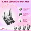 EYDEVRO Natural Lash Clusters Kit Wispy Manga Eyelash Clusters Kit