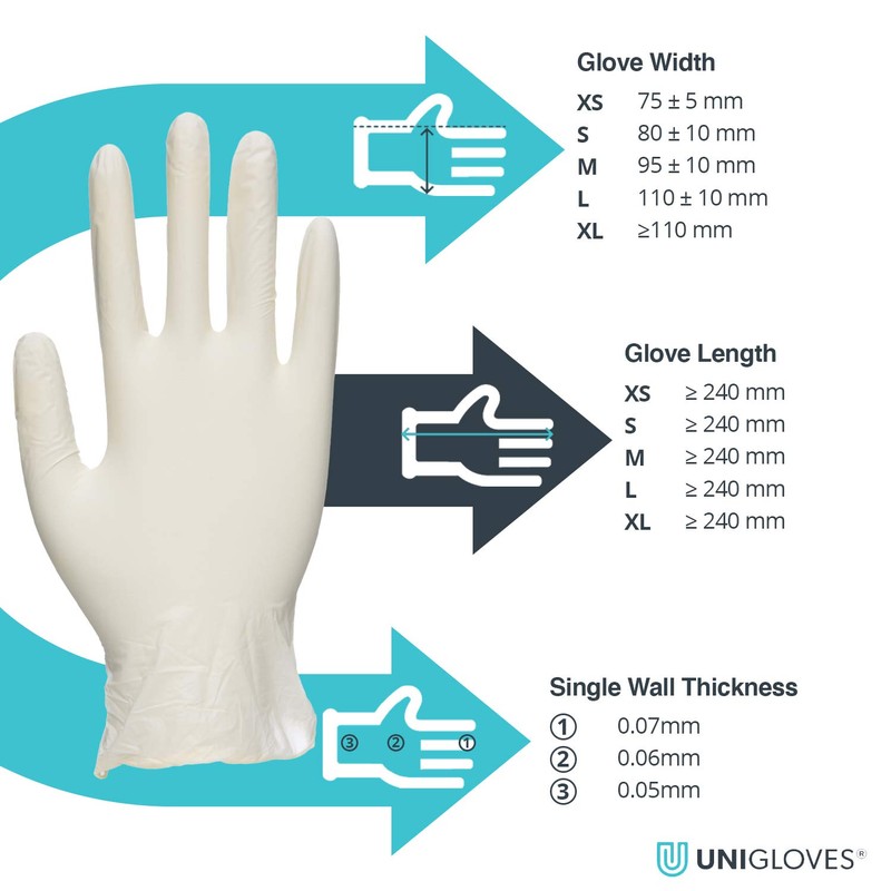 Unigloves Unicare Stretch Vinyl GS0135-A Examination - Multipurpose, Stretch Vinyl