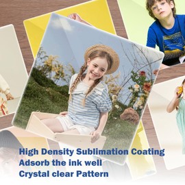 Sublimation Glass Photo Blanks 5 PCS 4X6 Inch for Personiazed Crystal Sheets Plaque