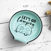 Youngs 20607 Ceramic Spoon Rest Let's Go Camping, 4-inch Diameter,