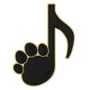 5pc Cartoon Black Cat Piano Notes Alloy Enamel Lapel Pin