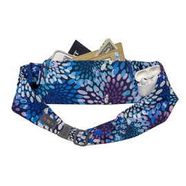 BANDI Pocketed Belt - Secure Your Essentials On-The-Go - Comfortable Waist Pack for Travel, Running, and Outdoor Activities - Running Belt Fits Phone, Passport, Keys, and Medical Devices (Kiku)