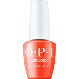 OPI GelColor Make ‘Em Jelly | Semi-sheer Bright Coral Orange Crème UV Cure Gel Nail Polish | Make 'Em Jelly! Collection | Summer 2025