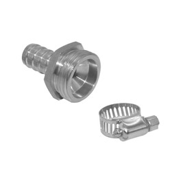 Fitvell Stainless 3/4" Hose Barb x 3/4" Male GHT Garden Water Hose Connector Repair Fitting for Boat Lawn Power Wash Irrigation