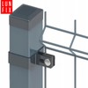 Square End Clamp 50 x 50 Graphite Fence Clamp Strut