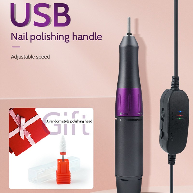 30000rpm Electric Manicure Drill Handle Adjustable Portable Nail Drill Pen