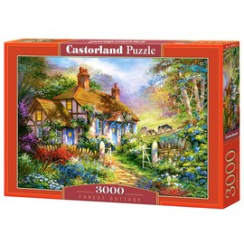 Castorland 3000 Piece Jigsaw Puzzles, Forest Cottage, Charming Nook, Pond, Countryside, Adult Puzzles, C-300402-2