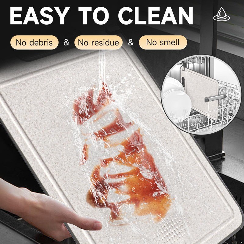 Titanium Cutting Board, Double Sided Chopping Board for Kitchen, Non