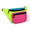 MIAIULIA 80s Neon Waist Fanny Pack for 80s Costumes,Festival Travel