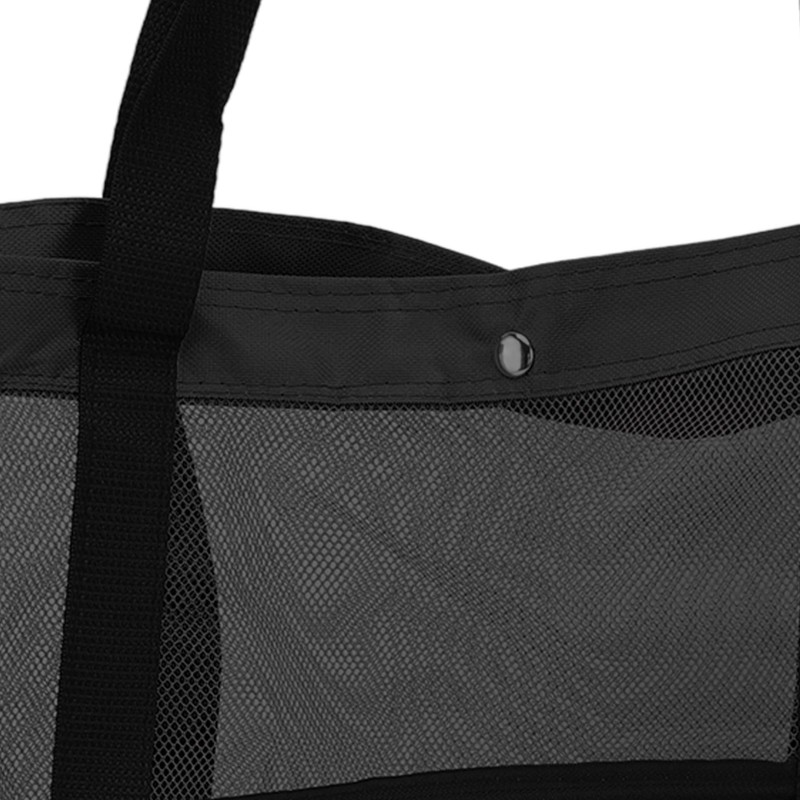 Mesh Beach Bag Multifunction Mesh Design Top Zipper Keep Freshness
