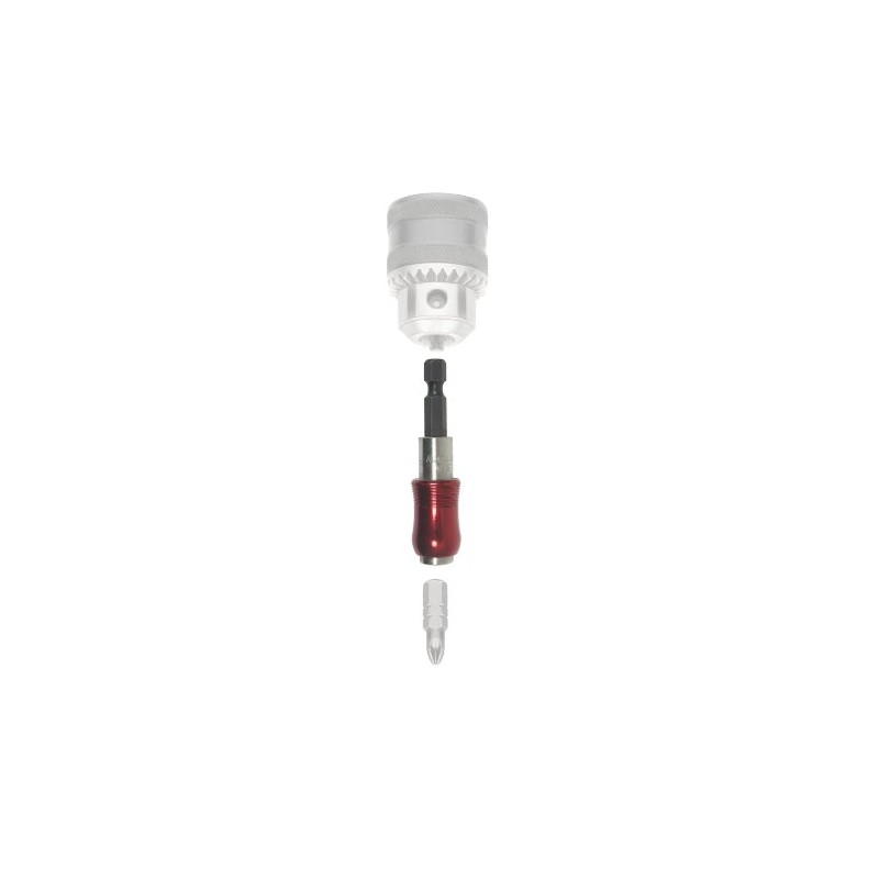Connex COXT973211 Universal Magnet Holder with Quick-Change Chuck, Silver/Grey/Red, 1/4-Inch