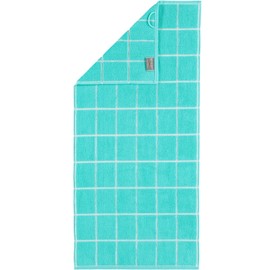 Cashmere terry towel 50 x 100 cm, squared, bleachedaqua-Mauve