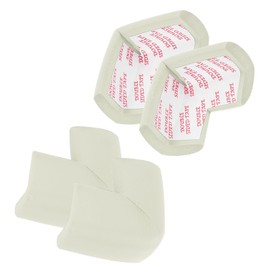 MECCANIXITY 4 Pack Soft Corner Protector, Rubber Foam Furniture Proofing Corner Guards Edge for Fireplace Table Stair, White