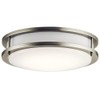 Kichler 10784NILED 11.75" White Acrylic LED Flush Mount in Brushed