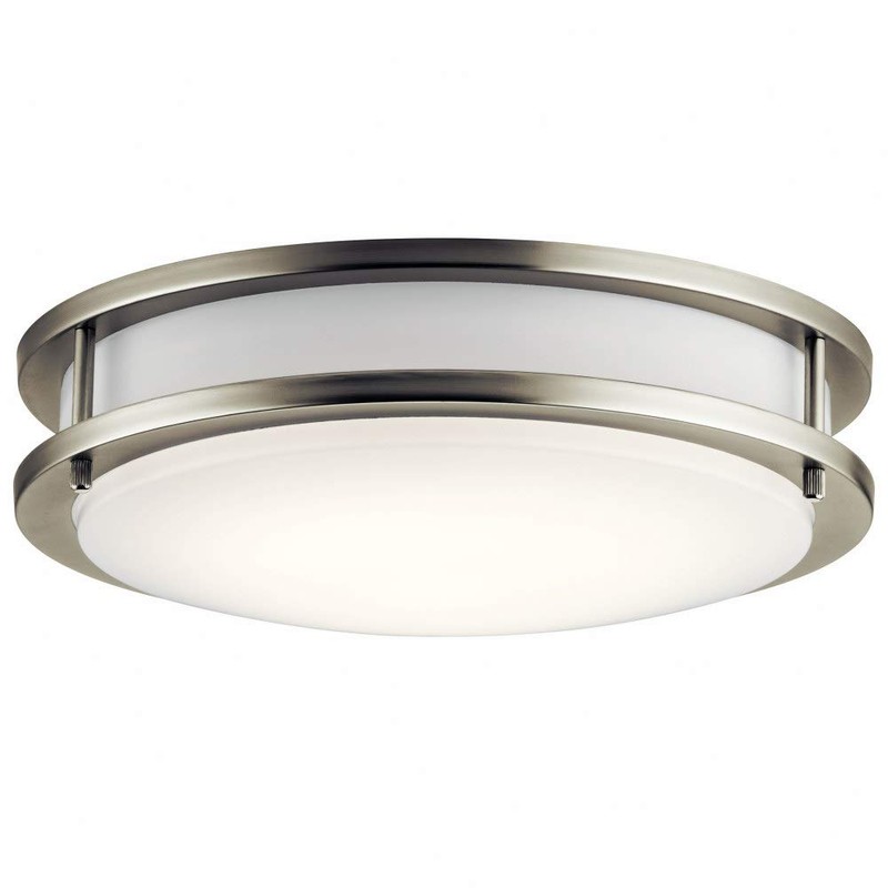 Kichler 10784NILED 11.75" White Acrylic LED Flush Mount in Brushed