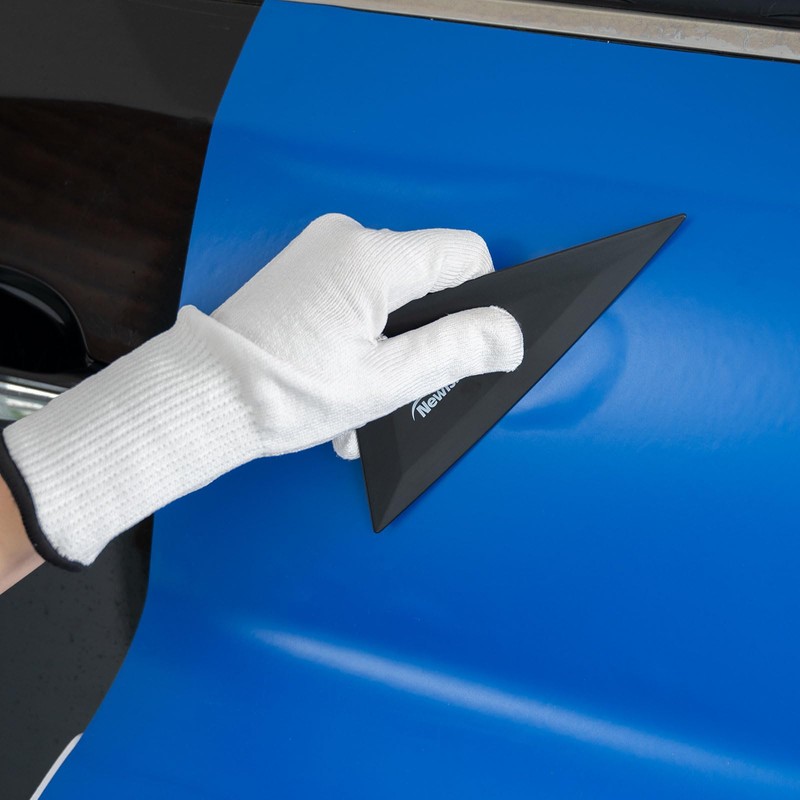 NEWISHTOOL 5-Pack Window Tint Tools Triangle Squeegee, 100A Hardness Black