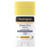 Neutrogena Sheer Zinc Oxide Mineral Sunscreen Stick - SPF 50+,