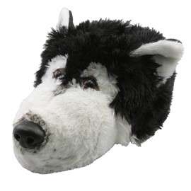 Tierhausschuhe Unisex Slippers Dog Plush Cuddly Warm Winter, black