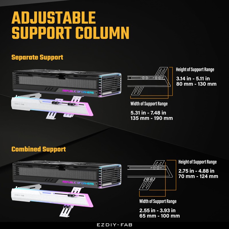 EZDIY-FAB 5V ARGB GPU Holder Brace Graphics Card Support Video