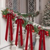 12 Pcs Large Christmas Velvet Bows, 24 x 12 Inch