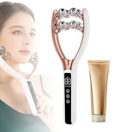 Wireless Facial Massager, Facial Sculpting Device, Microcurrent Face Massager Tool with 3D Roller, LCD Screen, for Home  Travel Use, Gentle...        