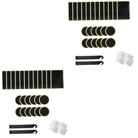 Kisangel 2sets Glueless Puncture Kit Repair Kit Cycling Tire Repair Tool Bike Pump Equipment Mini Bike Pump Accessories Supplies 42pcs*2