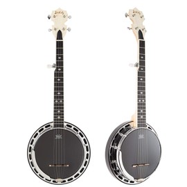 Mulucky 28-inch 5-string MINI Banjo, Portable Travel Banjo Maple Body + REMO Head, with bag, tuner, picks, etc. for Beginners