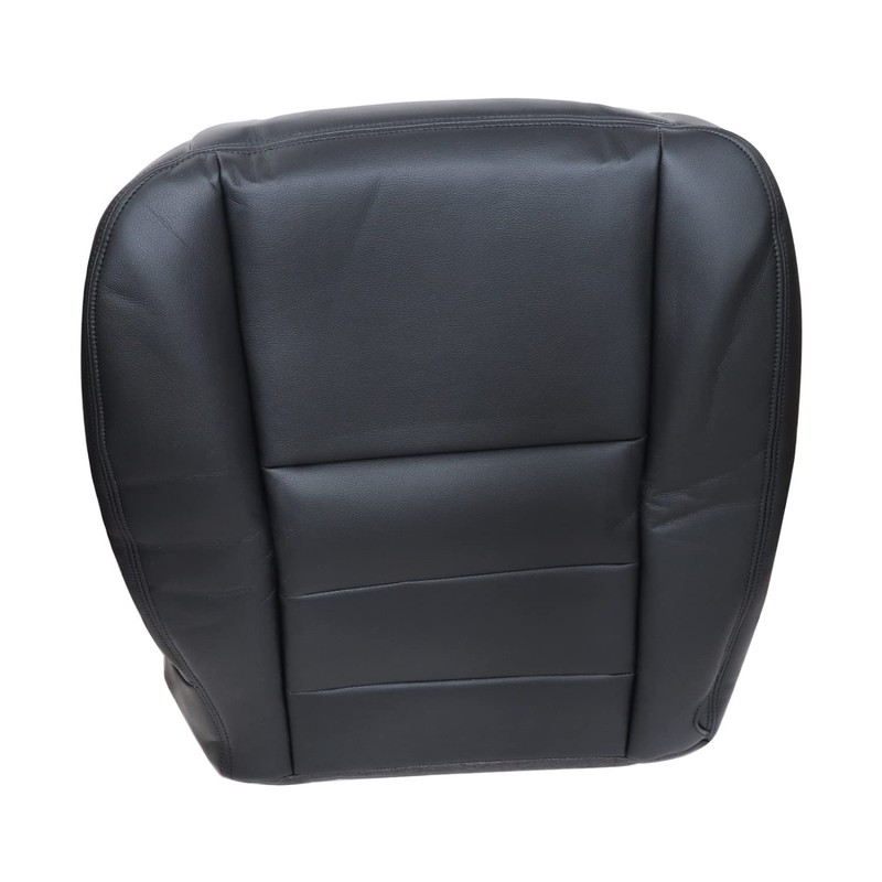 Priprilod Black Leather Driver Side Bottom Replacement Seat Cover Compatible