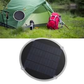 Cryfokt Round Solar Cell Panel, 12V Portable Round Solar Panel with High Output Efficiency and 20W for Ignition