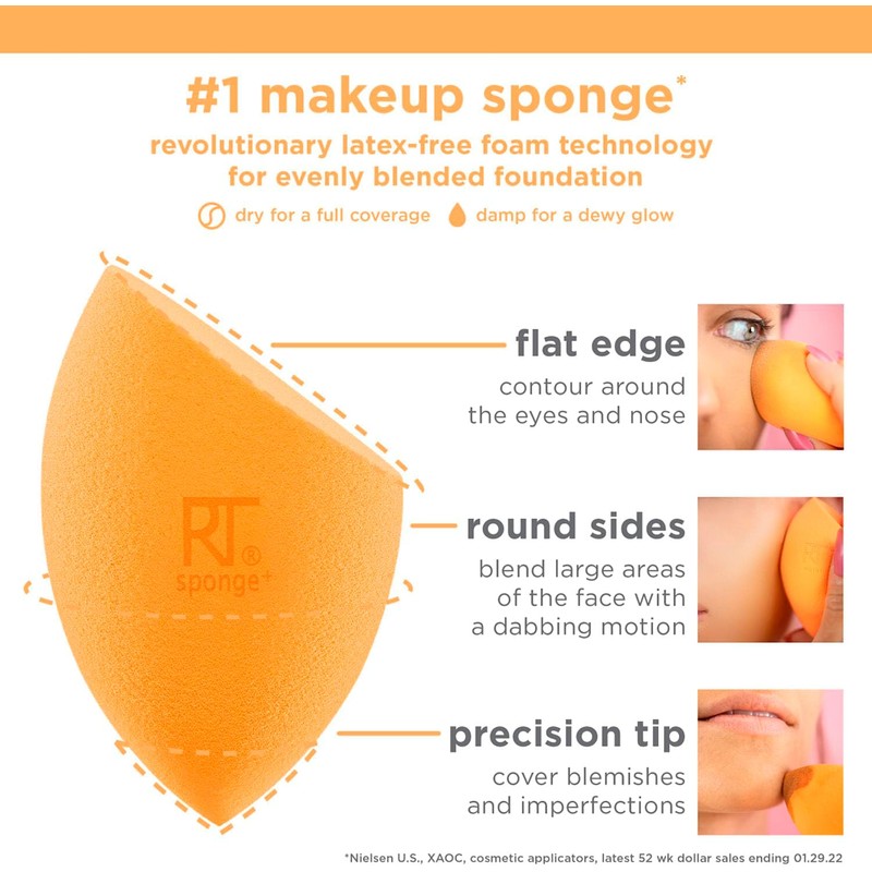 Real Techniques Kit Esponja Para Base de Maquillaje Miracle Complexion