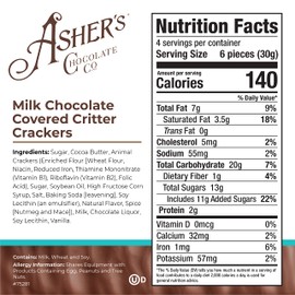 Asher's Chocolates, Chester's Critters, Gourmet Chocolate Covered Animal Crackers, Small Batches of Kosher Chocolate,Family Owned Since 1892 (5oz, Milk Chocolate)