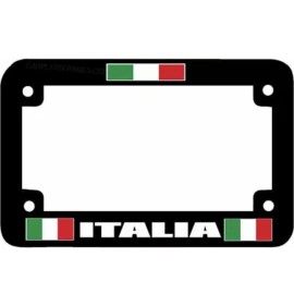 BLVD MOTORCYCLE ITALIA ITALY ITALIAN FLAG PLASTIC LICENSE PLATE FRAME TAG HOLDER
