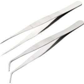 2pzs Pinzas de Cocina, Pinzas de Precisión Para Chef, Pinza Acero Inoxidable Emplatar Decoracion, Restaurante Accesorio Cafeteria Cocina Para Prepara Alimentos