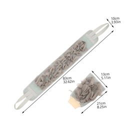 BIUDECO 2 Pcs Exfoliating Bath Towels Versatile Back Scrubbing Tool Soft and Durable Rayon for Exfoliating Bathing and Massaging Convenient Hanging Design Grey Color