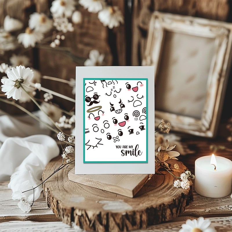 CHGCRAFT Facial Expression Clear Stamp Transparent Handicraft Stamps for DIY