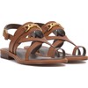 Vince Camuto Women's Lenni Flat Sandal, Caramello, 7