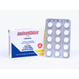 Arnica Nartex tabletas Golpes y Dolores Musculares (30 tabletas)