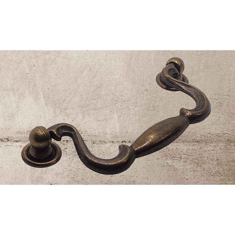 Universal Hardware Vintage Cabinet Brass Handle Drawer Drop Swan Neck