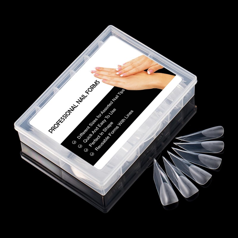 BNG Pack of 120 Matte Dual Nail Shapes for Gel