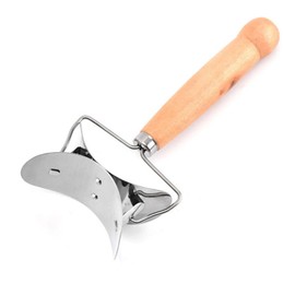 MAGICLULU Rolling Pastry Cutter Stainless Steel Dumpling Wrapper Ravioli Circle Roller Skin Dough Cutter Dumpling Maker Cookie Cutter Pastry Cutting Tool Kitchen Accessories